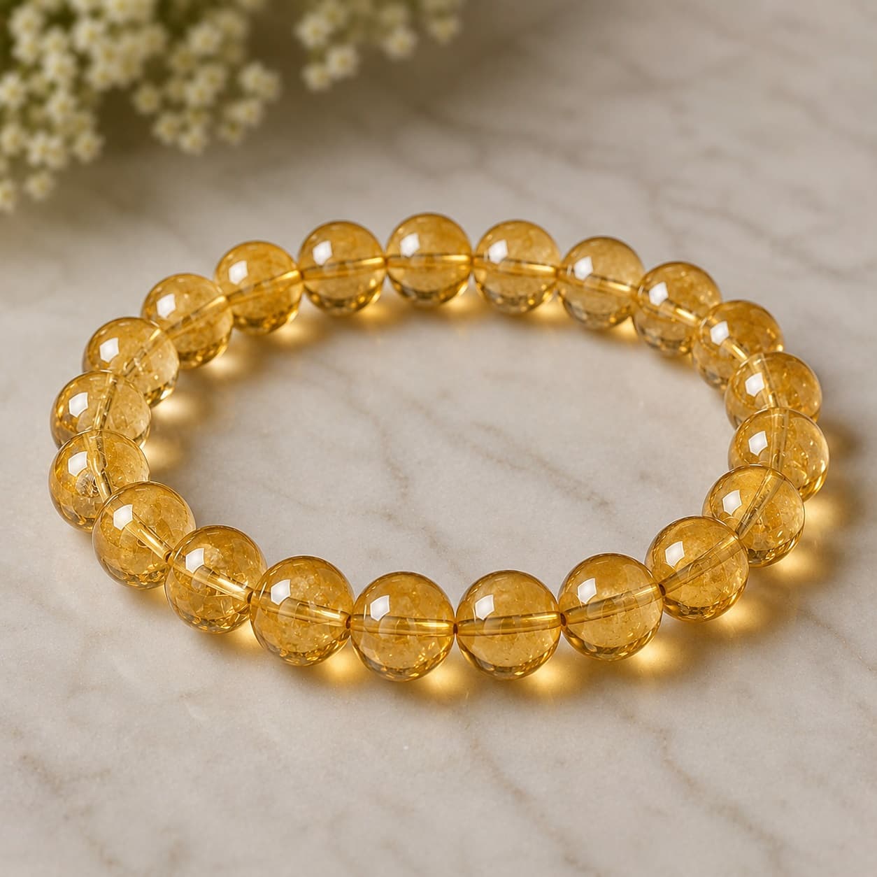 Citrine Bead Bracelet