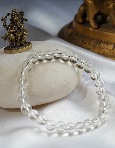 Crystal Quartz Bead Bracelet - Image 2