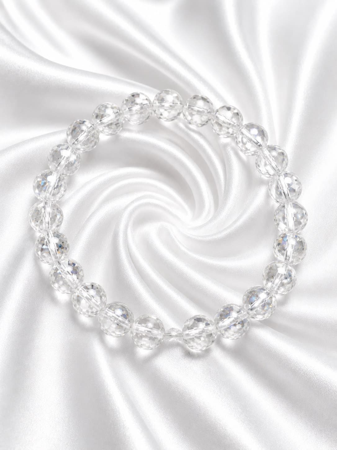Crystal Quartz Bead Bracelet - Image 3
