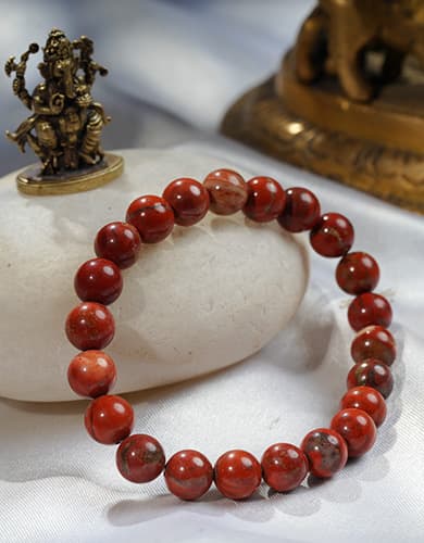 Red Jasper Bead Bracelet - Image 2