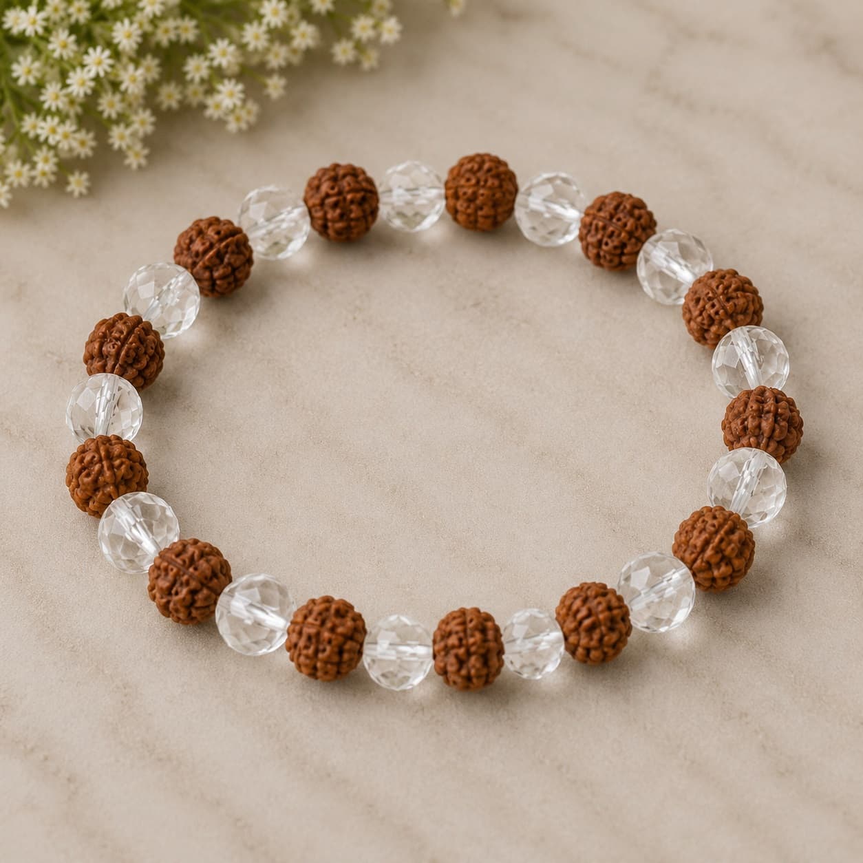 Rudraksha Crystal Bracelet